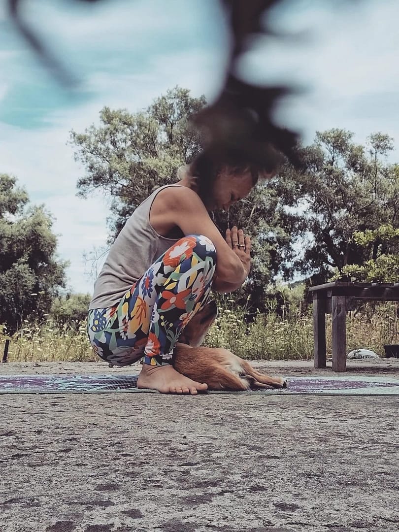 yoga private classes lefkada greece with Nadine